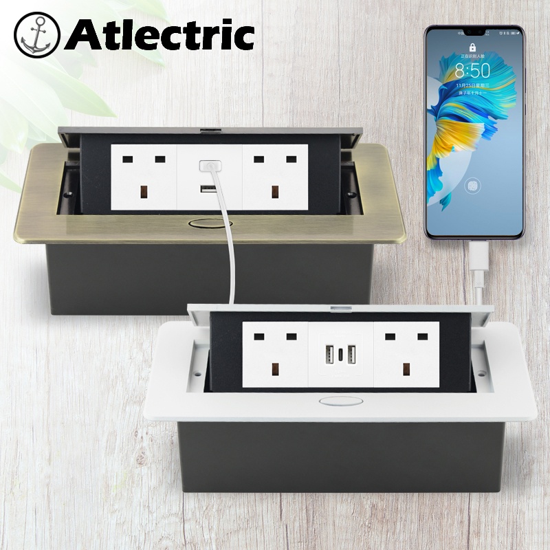 Atlectric Malaysia Plug Desktop Socket Recessed Power Strip Socket