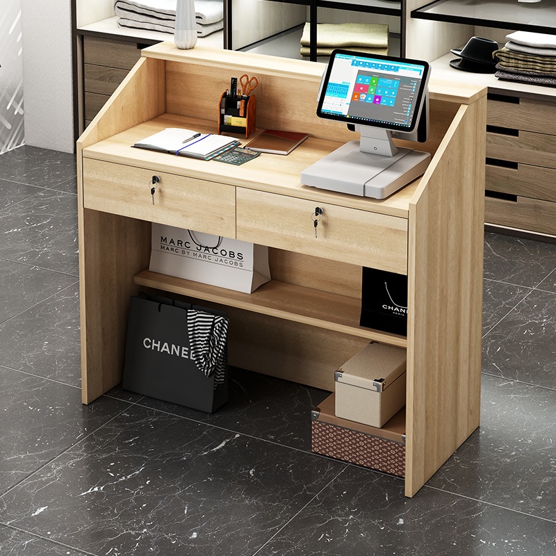Cash register counter table shop small reception desk simple modern bar ...