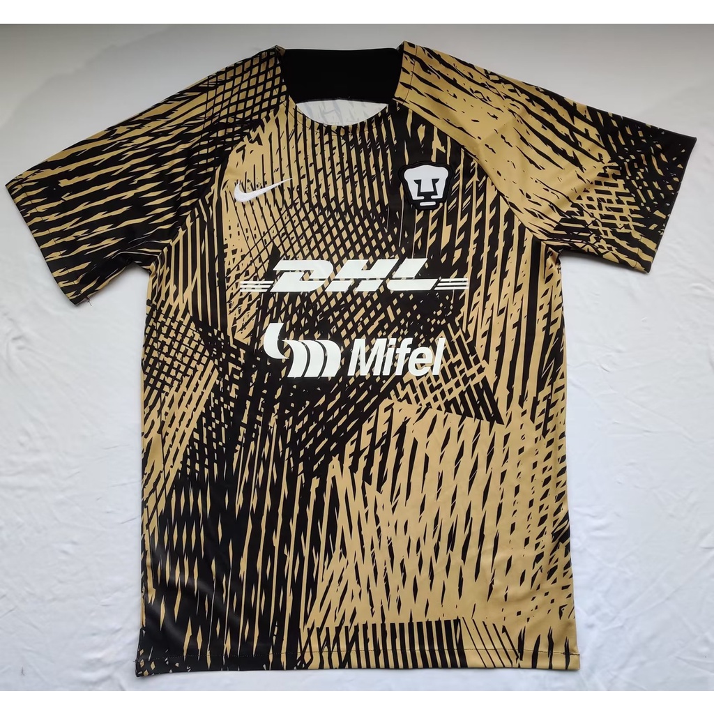 2023/24 MX Pumas UNAM Black Gold Soccer Jersey Mens Training Fans