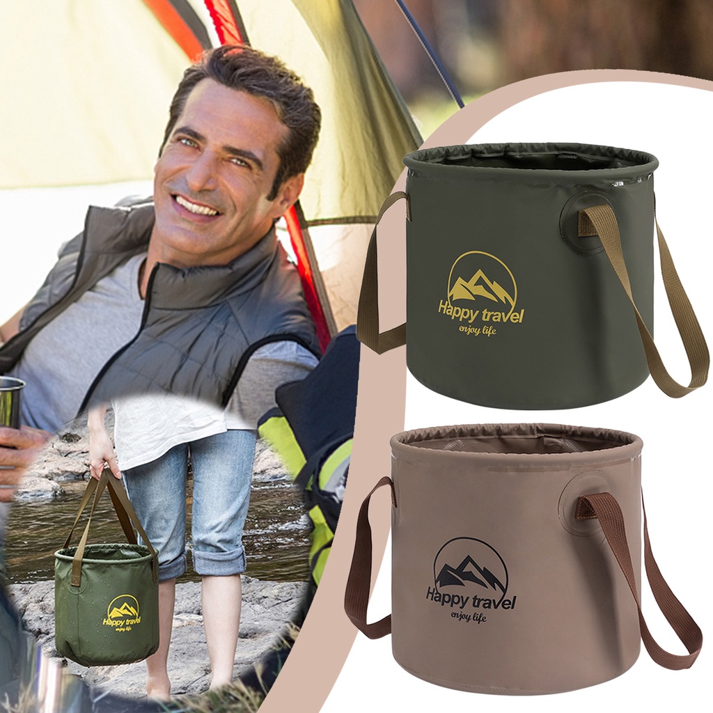 10L 20L Portable Bucket Outdoor Travel Water Storage Bag Waterproof ...