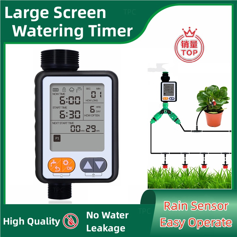 Rainy Sensor Automatic Watering Timer Large Screen Smart Lazy ...
