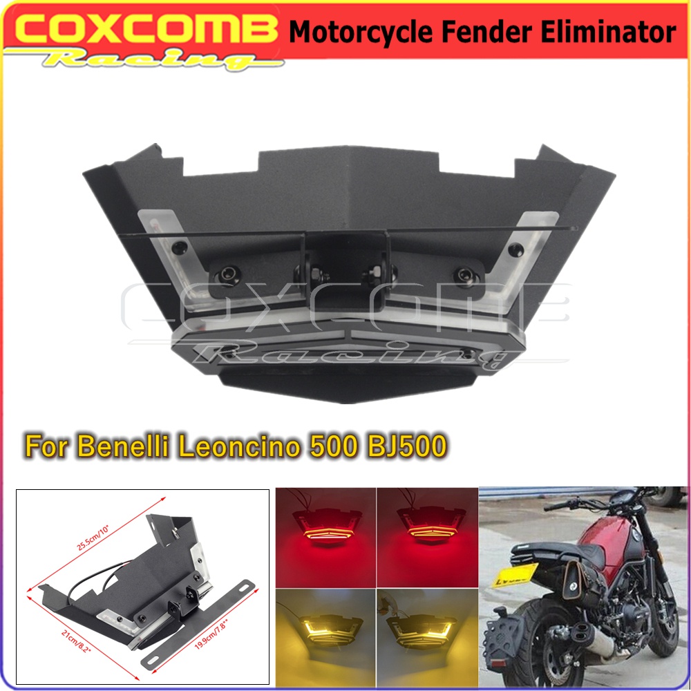 Motorcycle Fender Eliminator Kit LED License Plate Light Bracket Rear ...