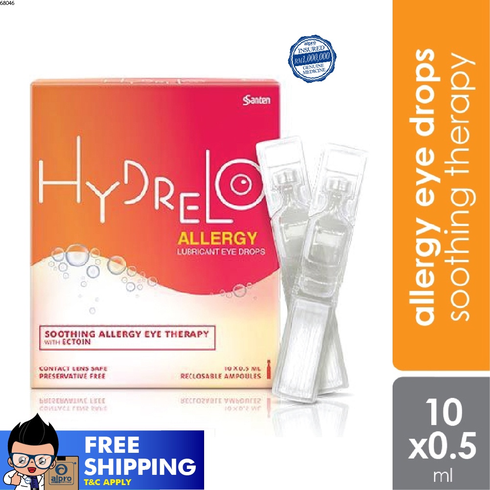 Hydrelo Allergy Lubricant Eye Drops 10x0.5ml (Exp 09/2024) Shopee Malaysia