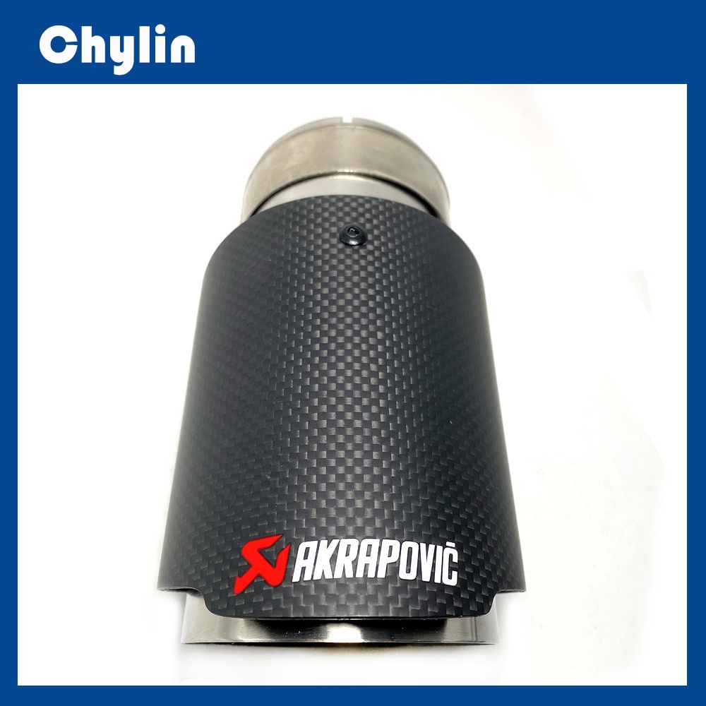 Akrapovic Carbon Fiber Design Reflective Matte Straight Curved Exhaust