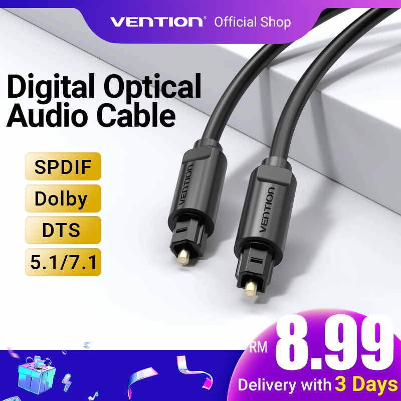 Vention Digital Fiber Optical Audio Cable Toslink Digital Spdif Coaxial Cable Cord For Blu Ray 9197