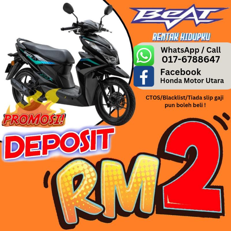 HONDA BEAT RM2. Motor Baru | Shopee Malaysia