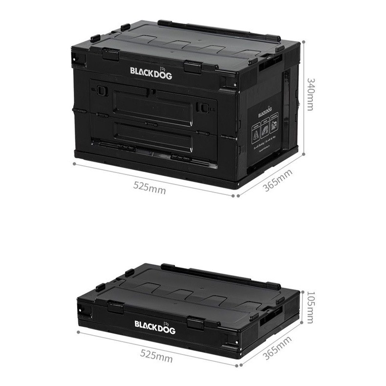 Blackdog Storage Box [50L] Table Top 3 Door Open Foldable Folding