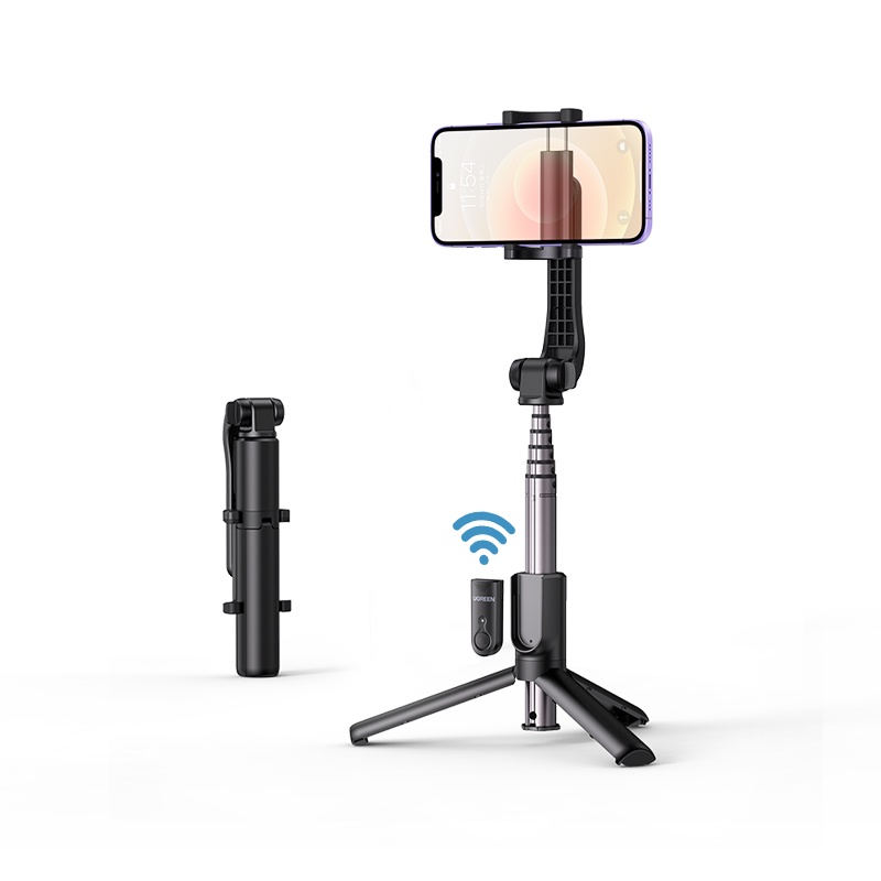 UGREEN Bluetooth Selfie Stick Tripod Stand 750mm Extended 10m Bluetooth Remote Shutter Universal