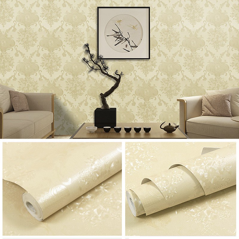 10M Pvc Self Adhesive Wallpaper Linen Pattern for Home for Bedroom ...