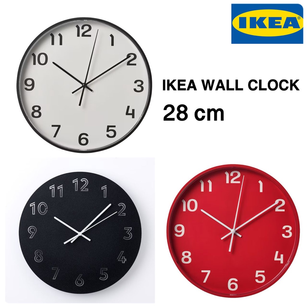 IKEA WALL CLOCK , JAM DINDING IKEA ANALOG CLOCK 28 CM 30 CM Shopee Malaysia
