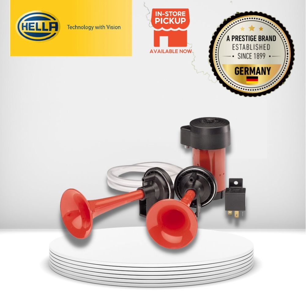 HELLA AIR HORN SET 12V for passenger cars 3PB 003 001631 Shopee