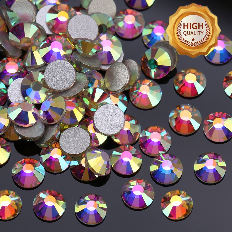 Qiao Flat Back Iron On Hotfix Rhinestone - Clear (144 Pcs) SS10-SS20 ...