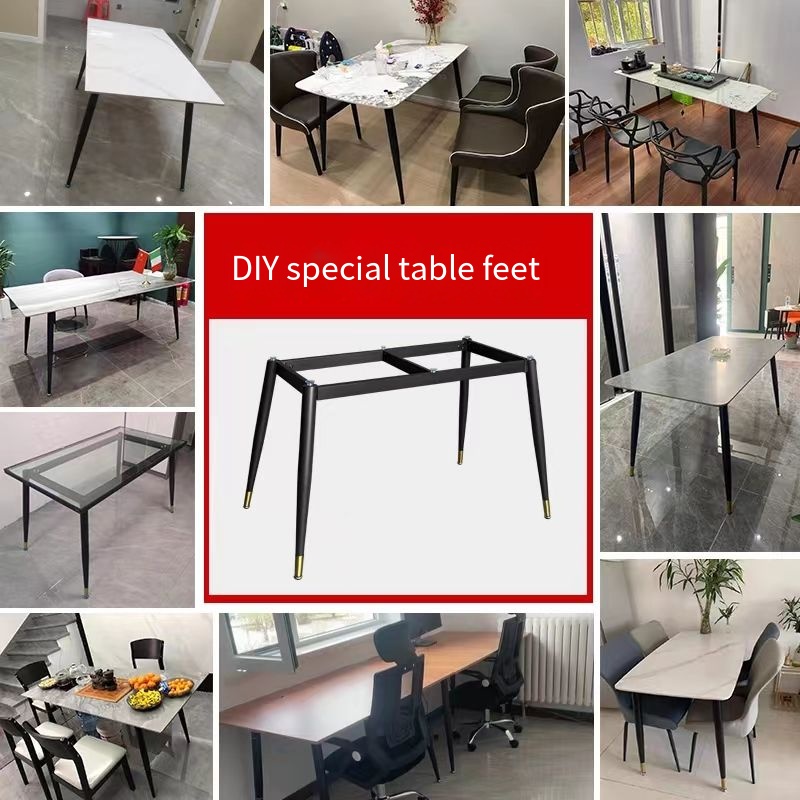 Stone Plate Table Stand Dining Table Leg Iron Table Legs Shelf Base