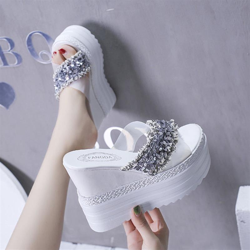 Women Summer Thick Sole Fashion Antislip High Heel Wedges Ladies Platform Sandal Korean Kasut