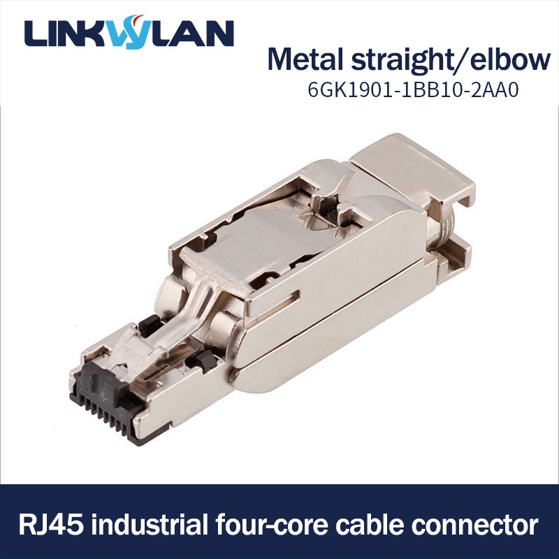4Pin 4-Core Profinet Connector RJ45 FC 2x2 Industrial Ethernet Fast ...