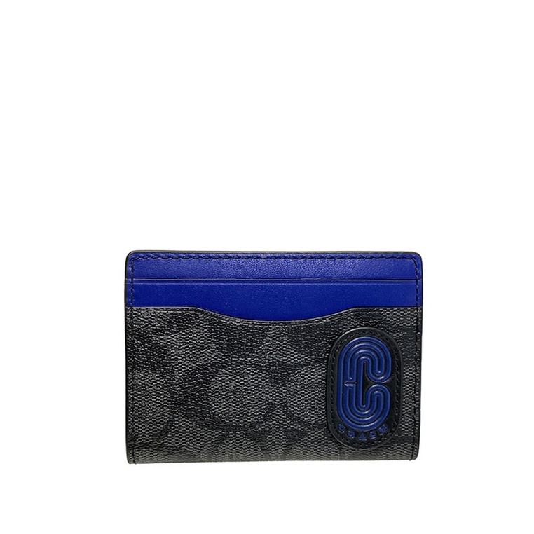 Coach Mens Card Case In Signature Canvas With Coach Patch