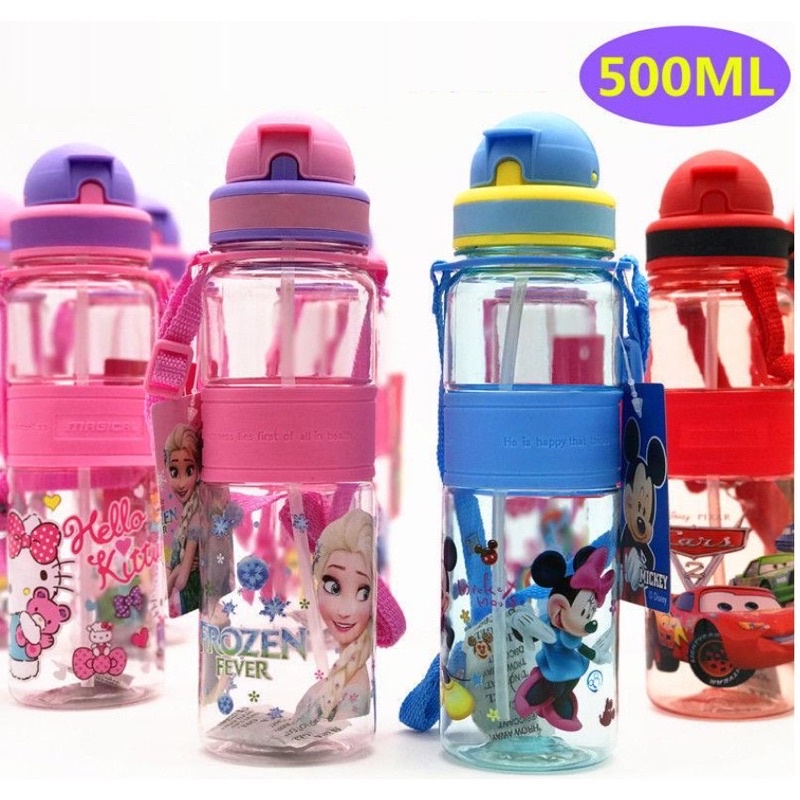 Kids 500ml cartoon Water Bottle PPSU Straw Cup Cartoon Design Cartoon ...