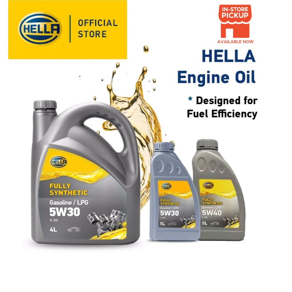 HELLA ENGINE OIL V 0W20/5W30/5W40/10W40/15W40 SN 4L Low Viscosity