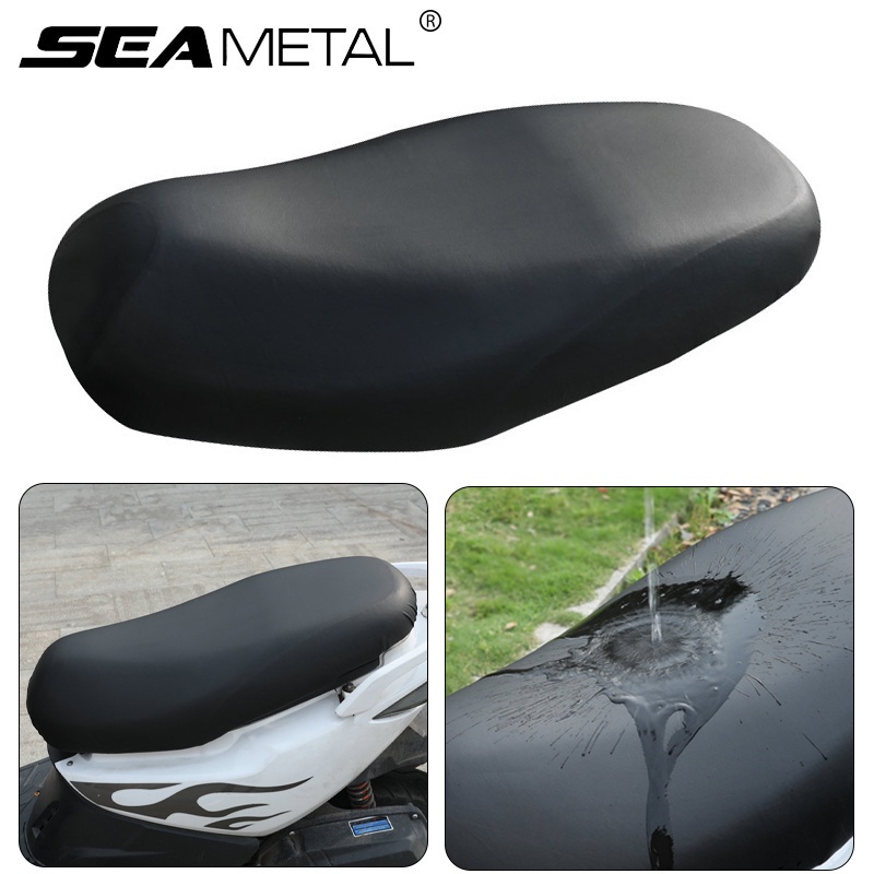 SEAMETAL Pu Leather Motorcycle Seat Cover Waterproof Sunscreen Electric Motorcycles Seat Covers