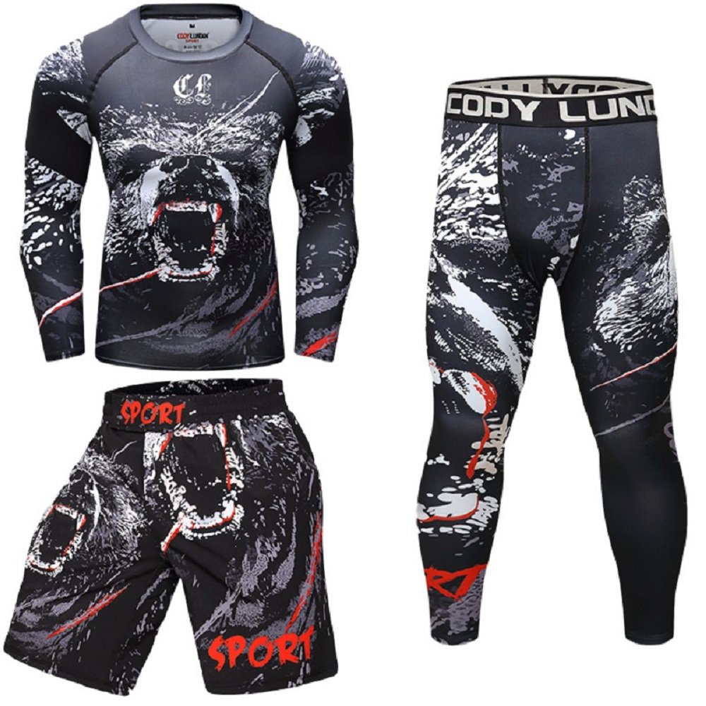 💥【Specials】💥3 Pieces Customized Sublimation Long Sleeve Tight Legging ...