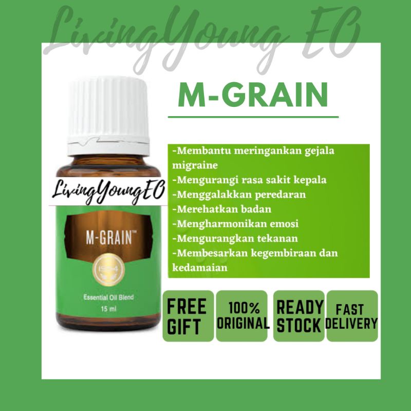 Young Living M-Grain Essential Oil Blend 15ml Pure Eo Aromatherapy