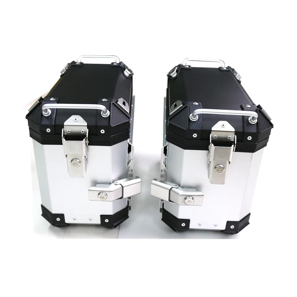 Universal Waterproof Aluminum Toolbox Motorcycle Trunk Left Right Side