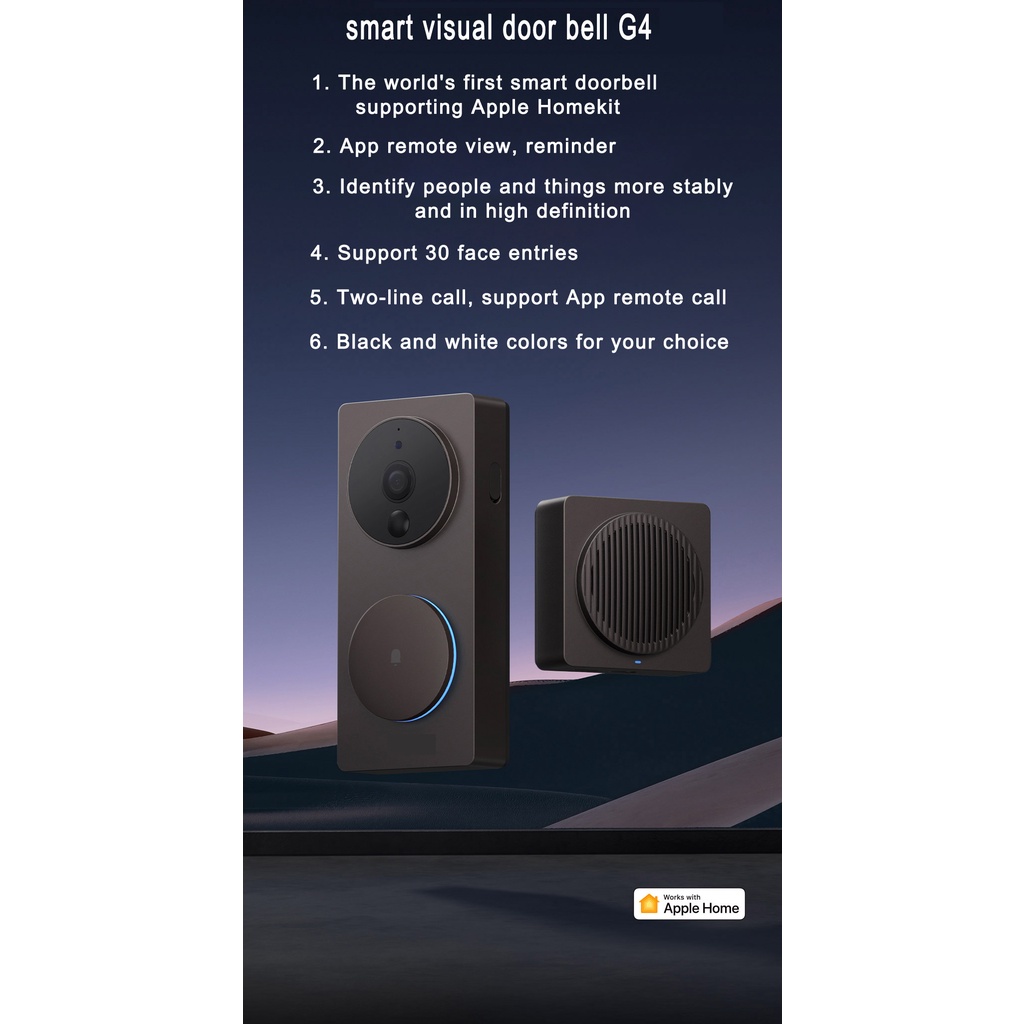 Aqara Smart Visual Doorbell g4 Apple homekit Smart Home camera cat eye