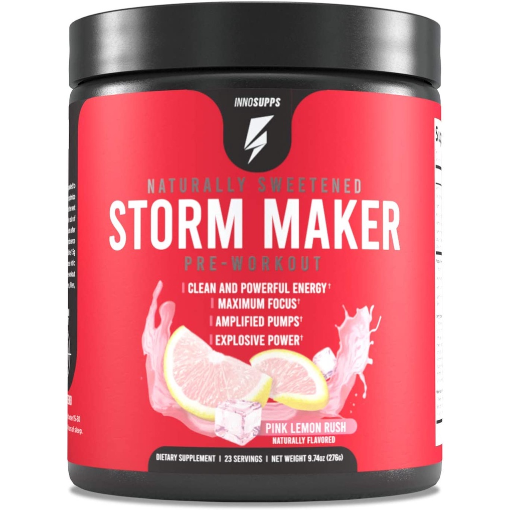 Inno Supps Storm Maker Pre Workout Long Lasting Energy, Organic