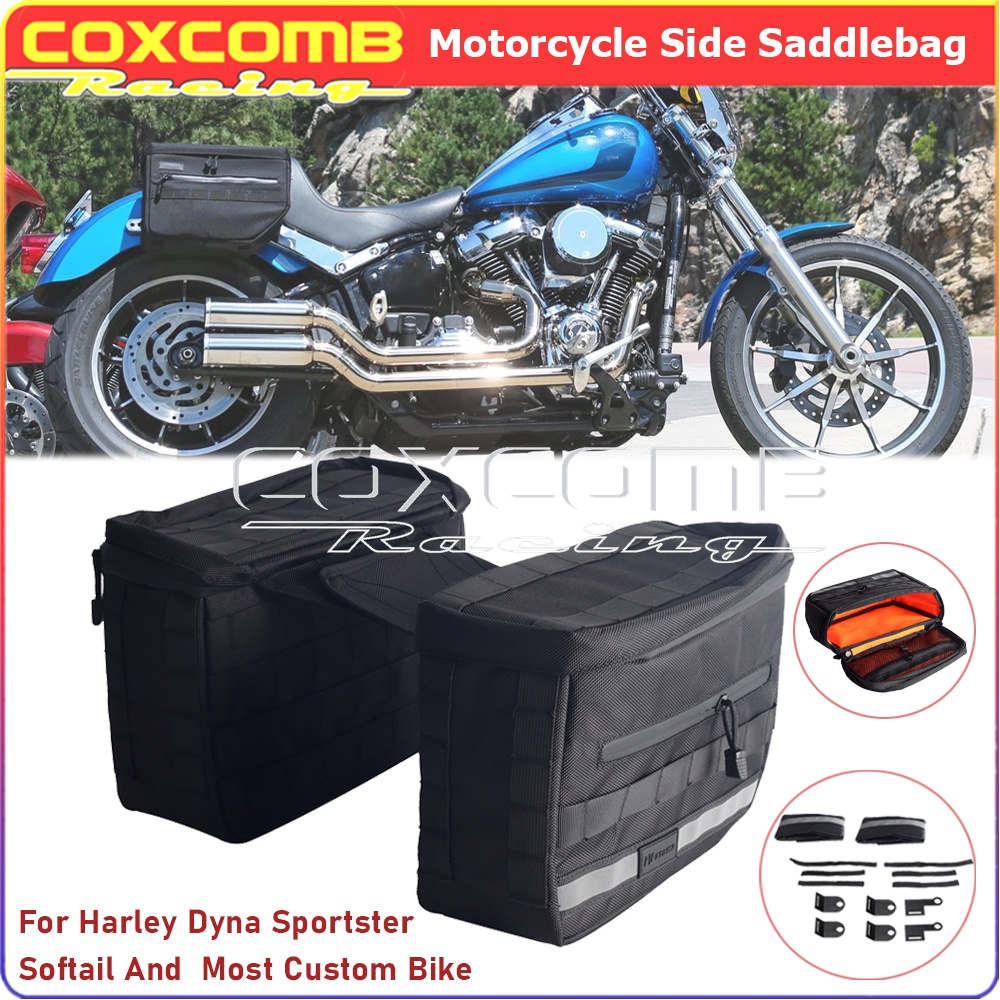 Nylon Motorcycle Pannier Bags Storage Traver Riding Saddlebags W