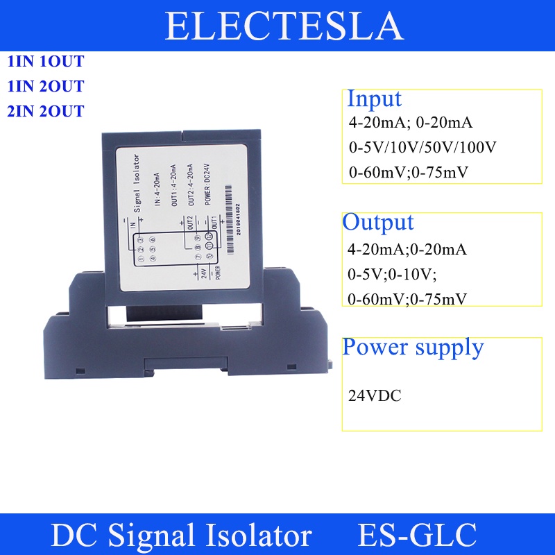 thumbnail image 2 of 4-20mA To 0-5V Signal Isolated Converter Module – Current/Voltage Transmitter 2 of 5