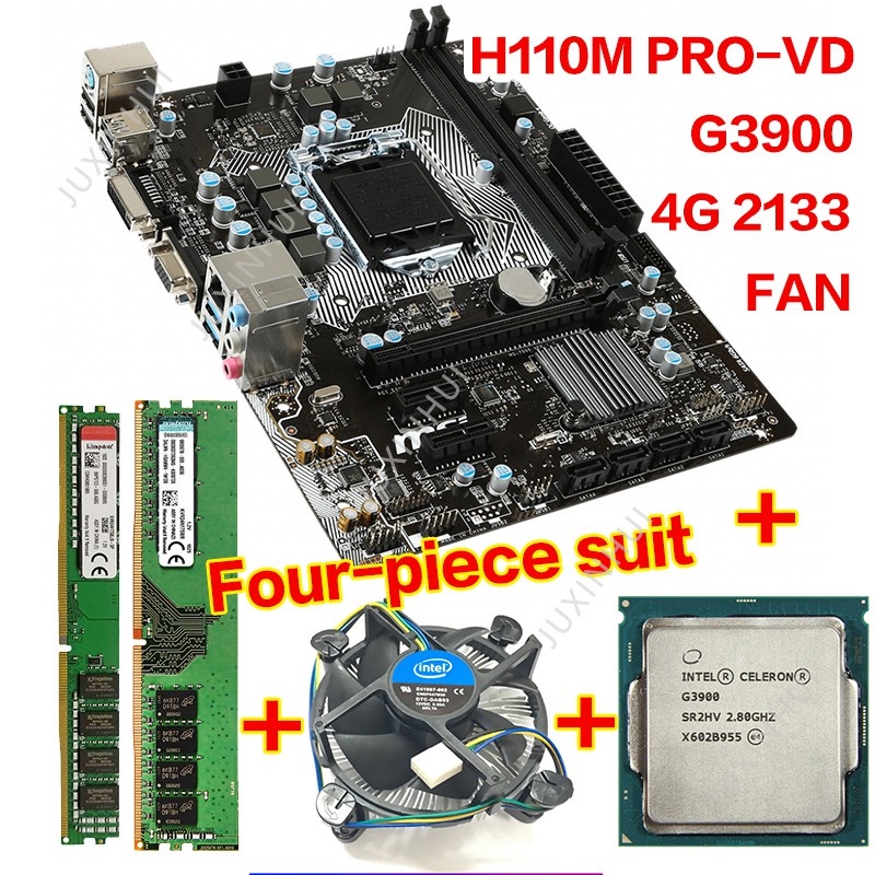 MSI H110m pro vd motherboard + Samsung/Kingston 4g ddr4 2133 + G3900 processor + Intel original
