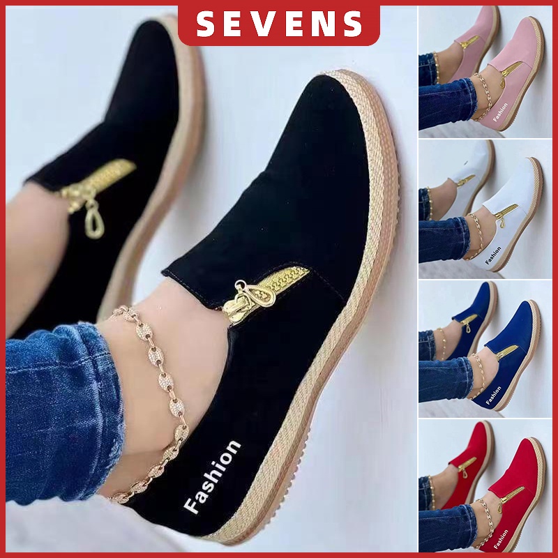 Raya 🔥🔥ready Stock Kasut Sukan Perempuan Plus Size 35 43 Slip On Shoes