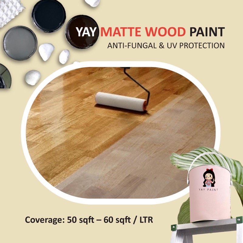 1L // 5L YAY MATTE WOOD VARNISH , Varnish Kayu Matt Shopee Malaysia