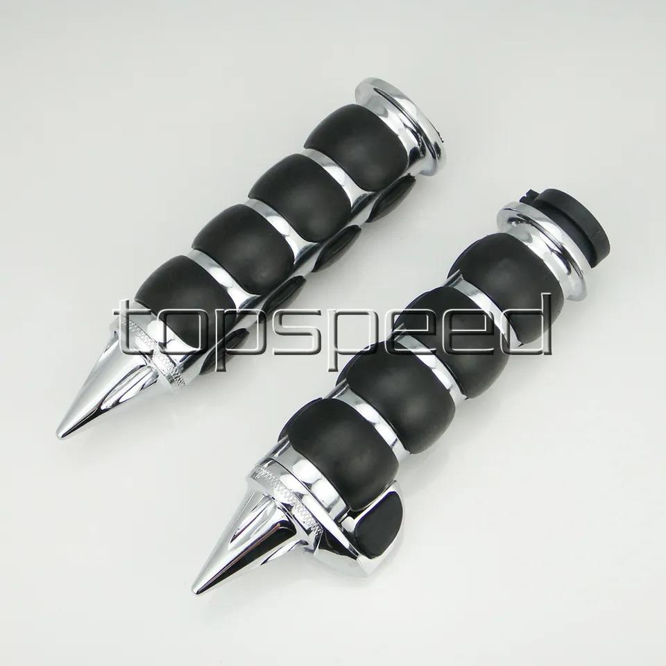 Chrome 1" Throttle Boss Motorcycle Handle Grips For Harley Softail Dyna