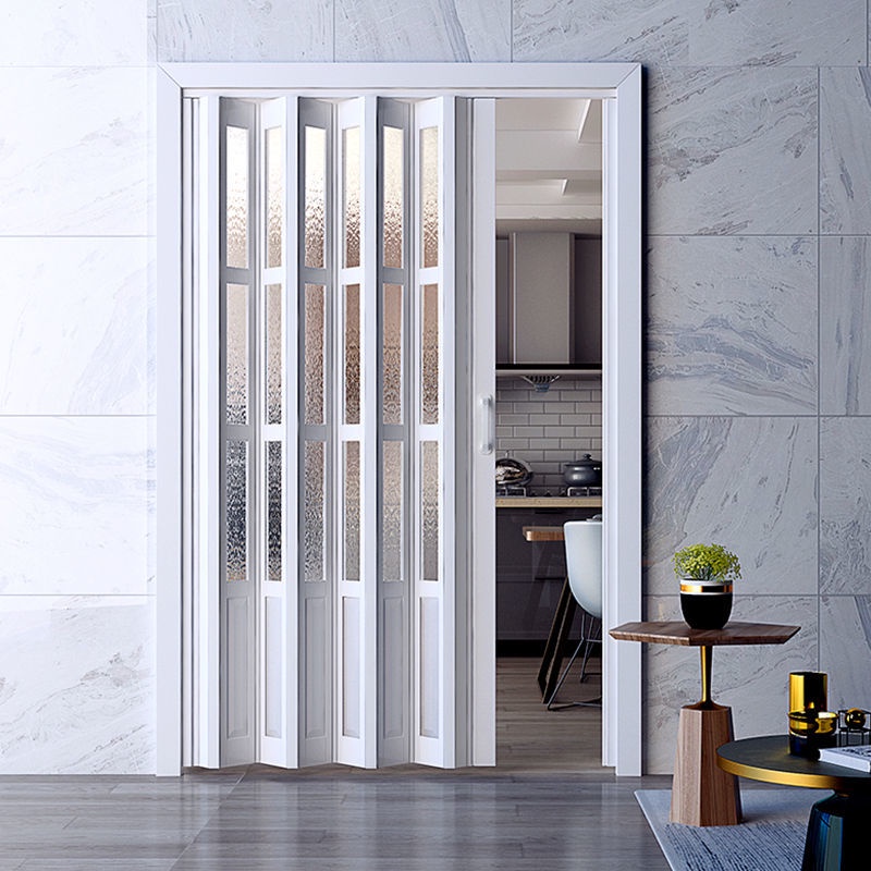 ☑Pvc Folding Door Kitchen Door Retractable Home Trackless Partition ...