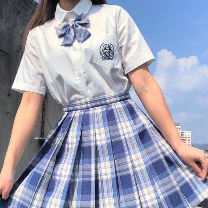 Japanese Collection jk Uniform Pleated Skirt Female Checked Shahua One ...