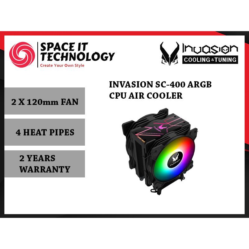 Invasion SC-400 ARGB Cpu Air Cooler | Shopee Malaysia