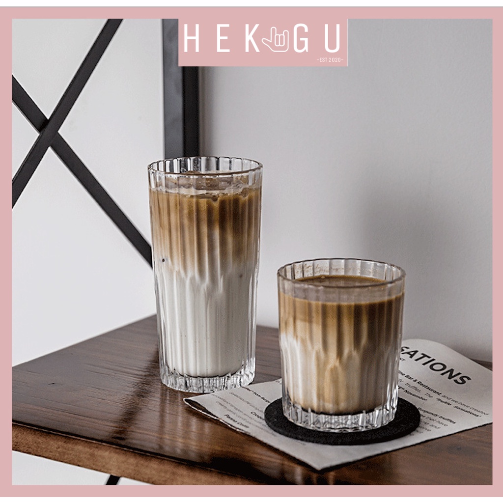 [READY STOCK] Retro Tempered Glass Coffee Cup Latte Cup Whiskey Cup