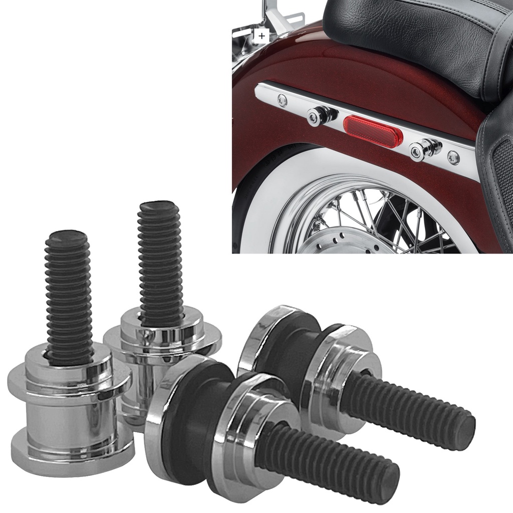 Detachable Sissy Bar Docking Hardware Kit For Harley Touring Models (FL 1997-2008) - Chrome