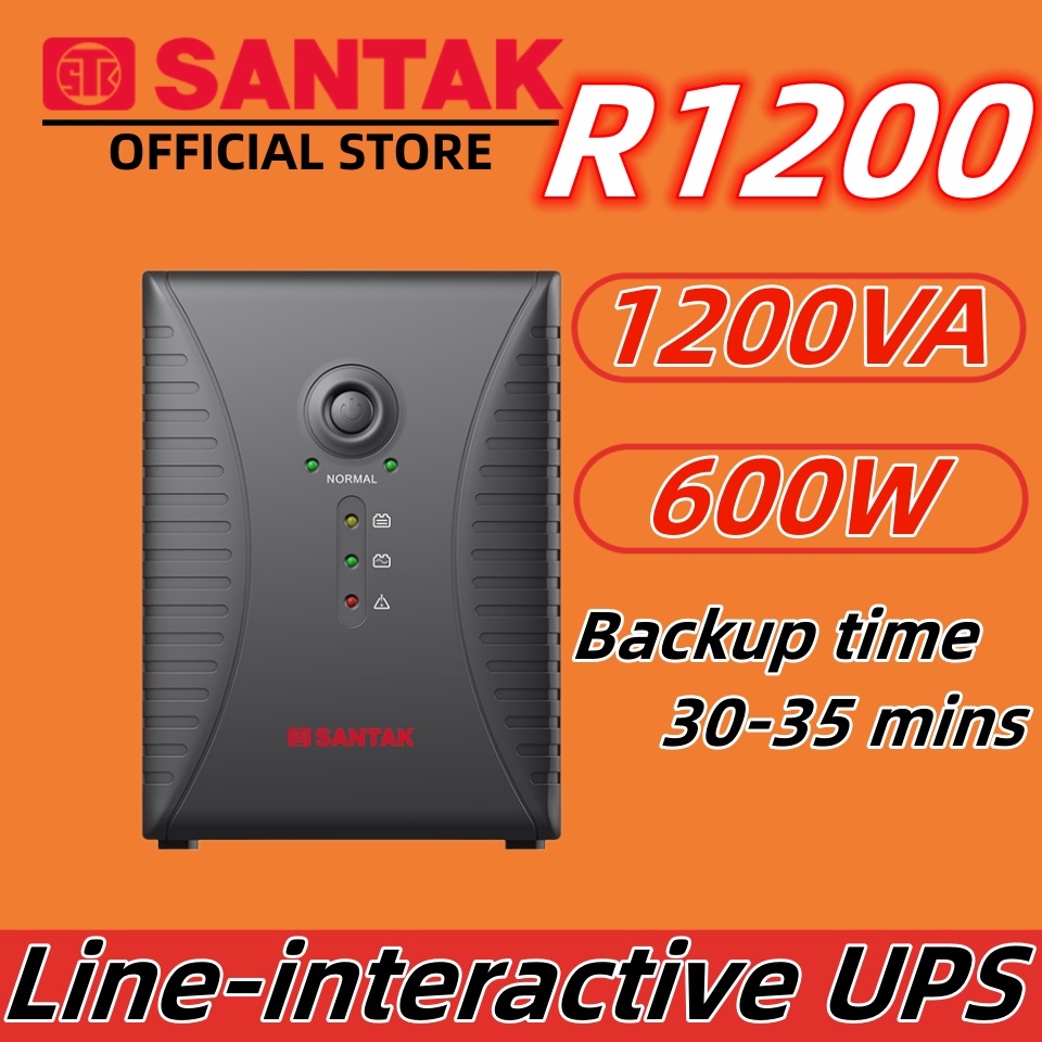 SANTAK 1200VA / 600W UPS Power Backup Battery with AVR For Computer