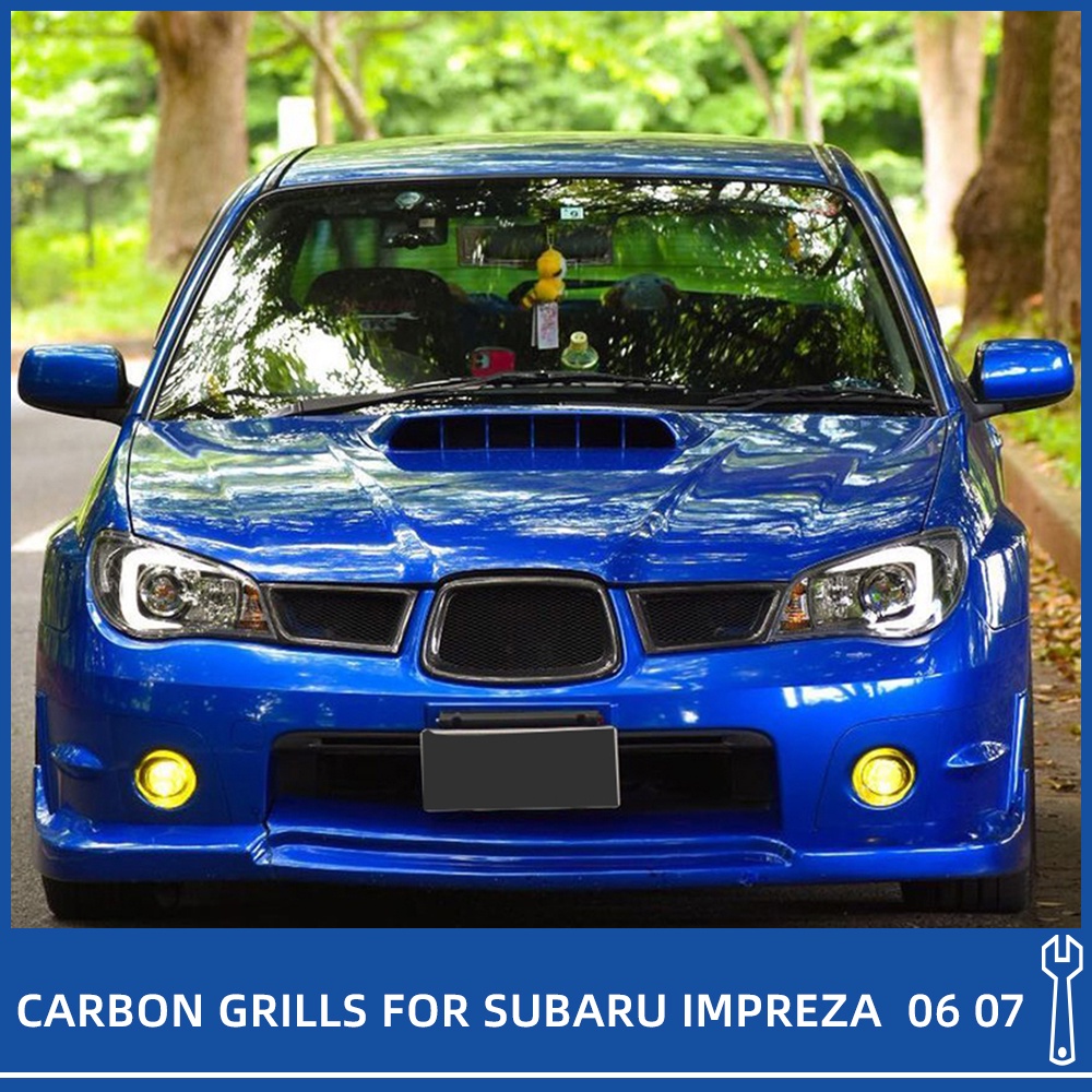Real Carbon Fiber Racing Grills For Subaru Impreza WRX STI 9th ...