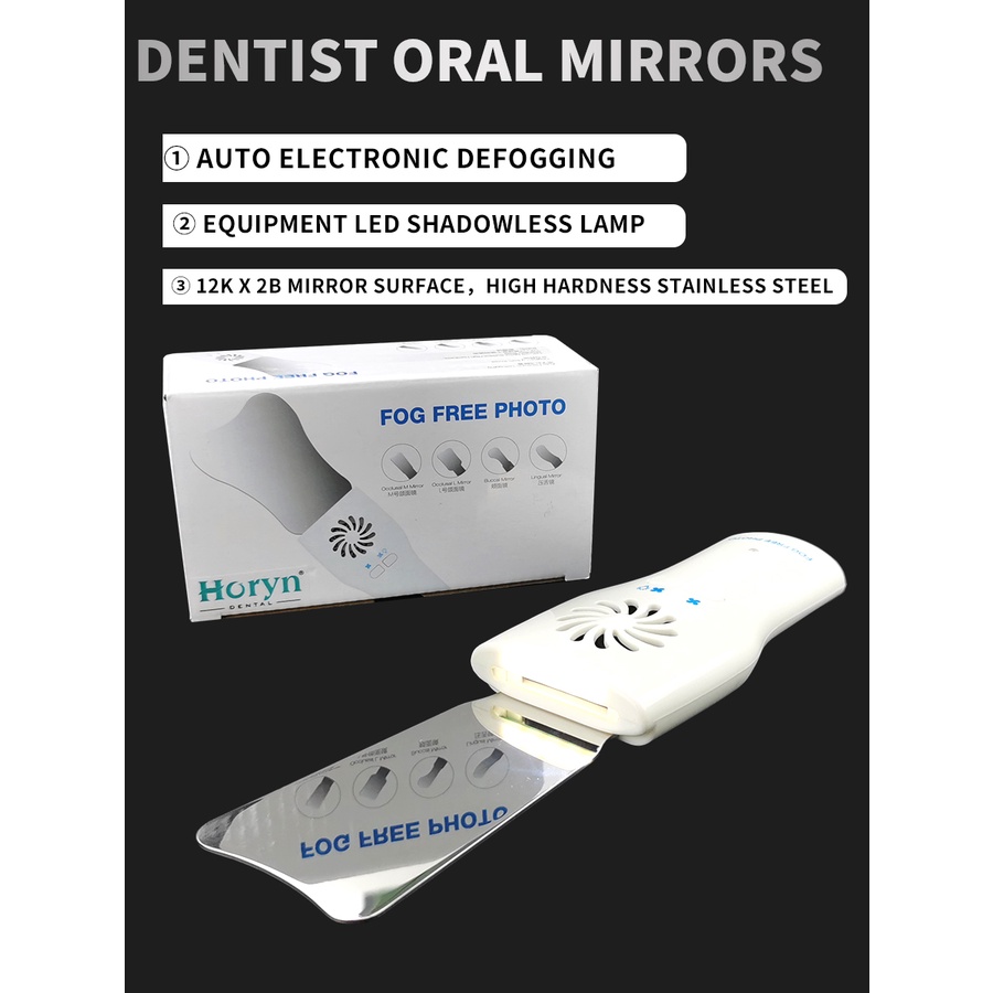 Dental Dentist Imaging LED DeFog Photo Mirrors High Hardness Stainless ...