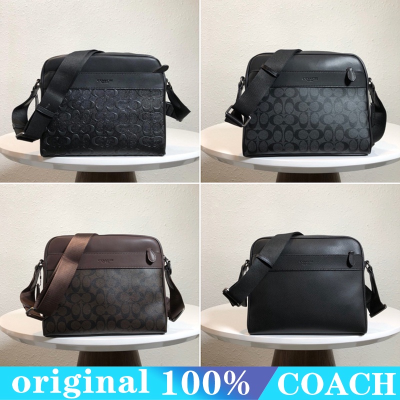 Coach men's leather sling bag shoulder bag messenger bag 24876 Shopee