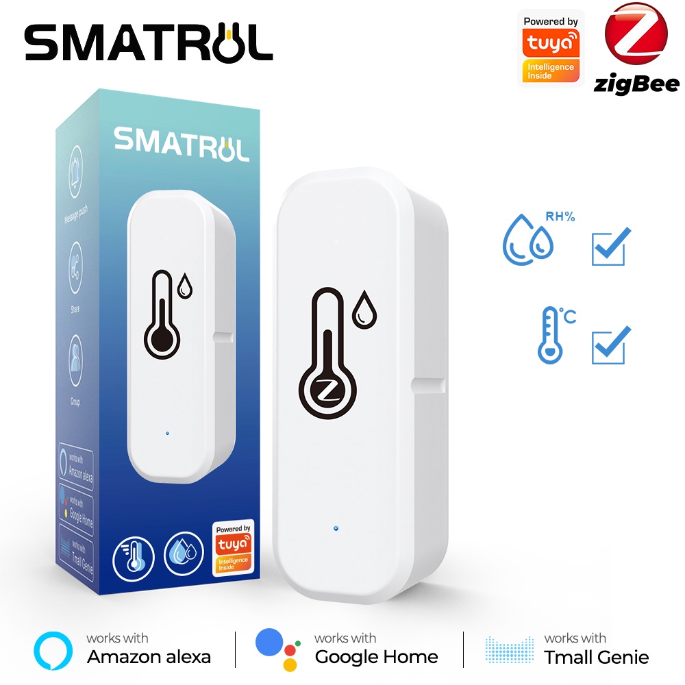 SMATRUL Tuya Zigbee Smart Temperature Humidity Sensor Indoor Hygrometer ...