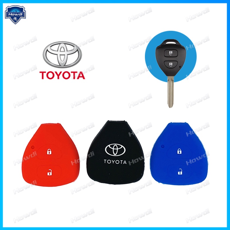 Silicone Key Cover For Toyota Corolla Hilux Vitz Vios Rav4 Aqua Camry ...
