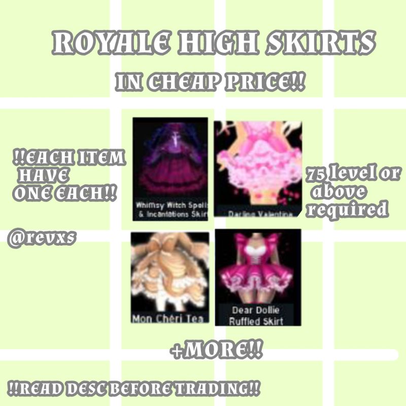 ROYALE HIGH SKIRT (CHEAP PRICE) | Shopee Malaysia