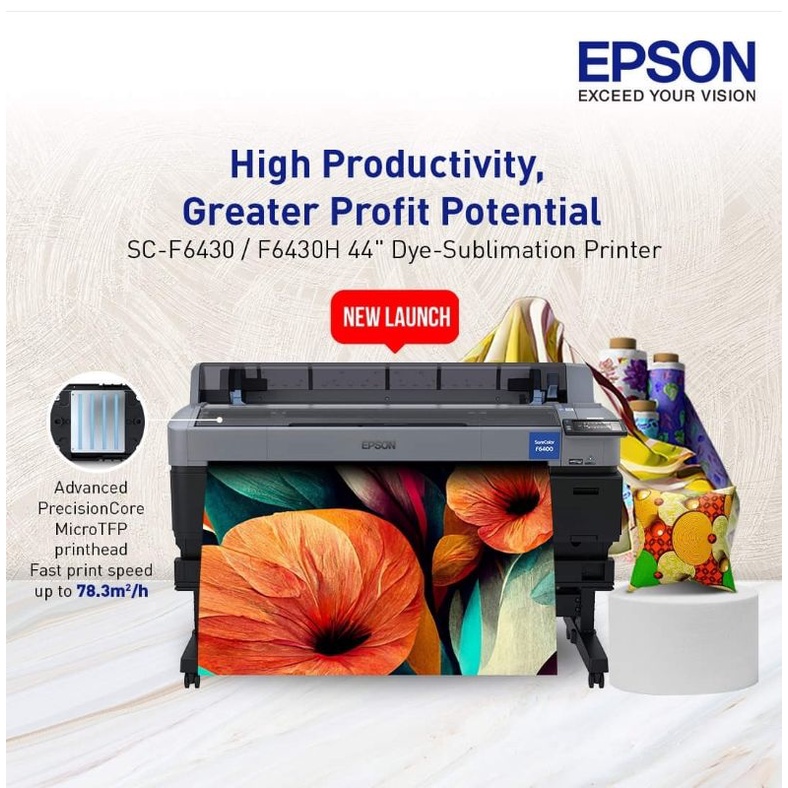 Epson Surecolor Sc F6430 F6430h Entry Level Dye Sub Printer44 Large Format Dye Sublimation 1517