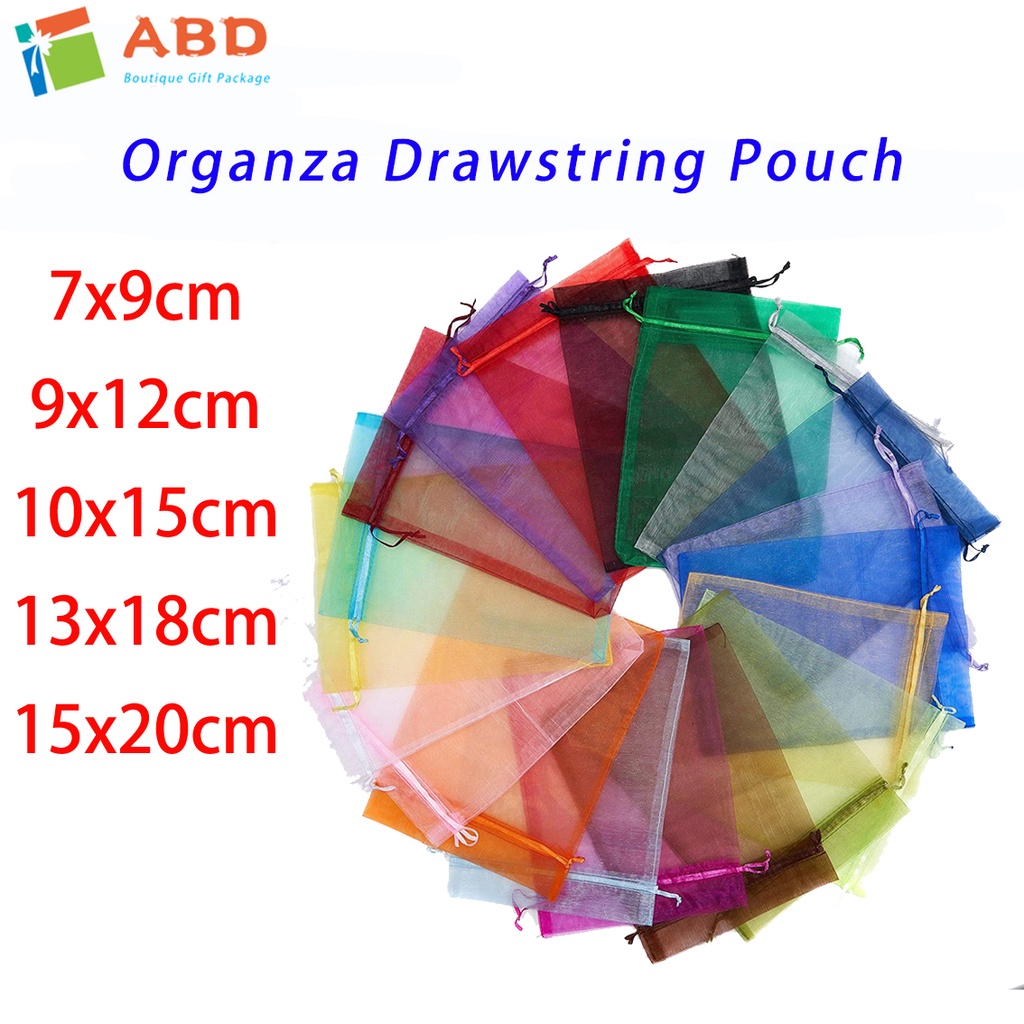 【ABD】10pcs Organza Drawstring Pouch Small Size Organza Gift Bag for ...