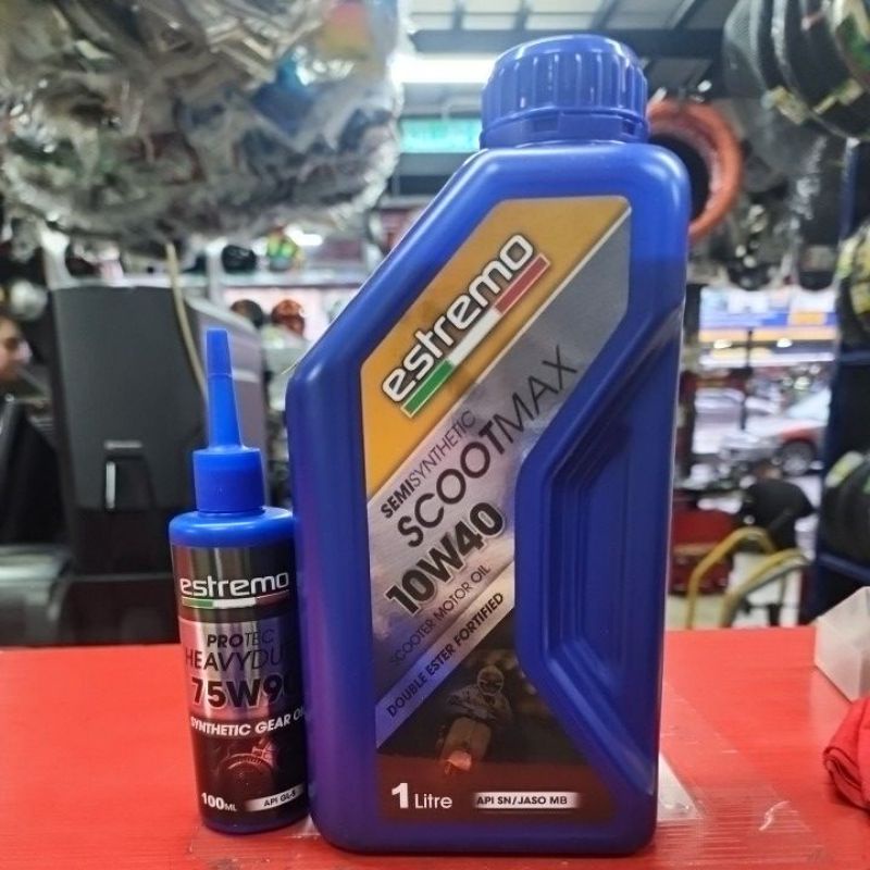 ENGINE 4T ESTREMO + GEAR OIL SCOOTER ESTREMO SCOOTMAX 10W40