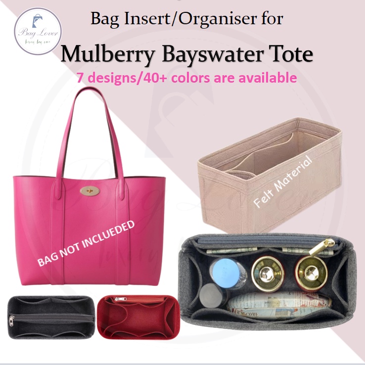 Bag Lover Felt Bag Insert For Mulberry Bayswater Small Tote Organiser
